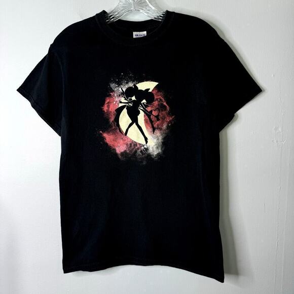 Sailor Moon Chibi Space T-Shirt Art by Edwoody Black Graphic Tee Anime Y2K Sz S - Picture 1 of 12